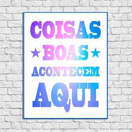 Poster decorativo Coisas Boas 8502 - Papel na Parede