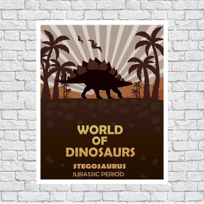 Poster Decorativo Dinossauro Geek 11306 - Papel na Parede