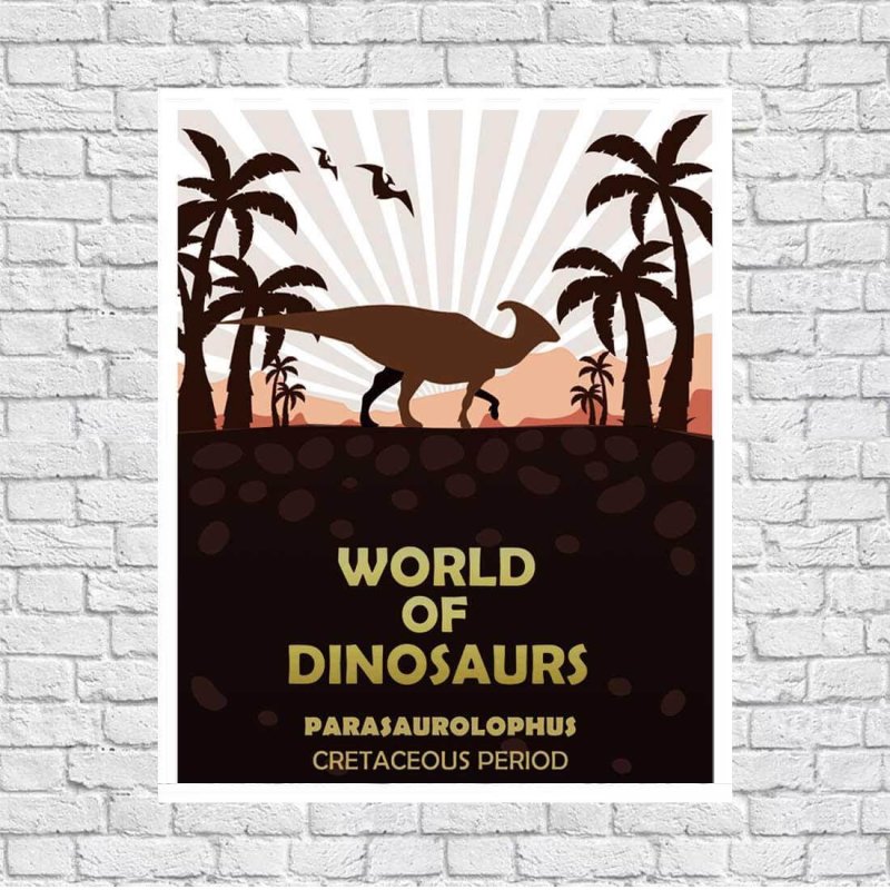 Poster Decorativo Dinossauro Geek 123035 - Papel na Parede