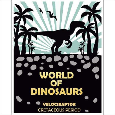 Poster Decorativo Dinossauro Geek 5891 - Papel na Parede