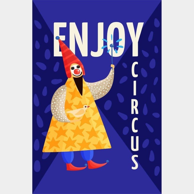 Poster Decorativo Divertido Circo N014218 - Papel na Parede