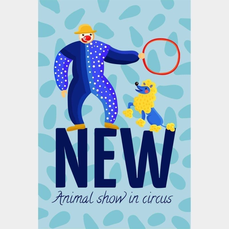 Poster Decorativo Divertido Circo N014221 - Papel na Parede
