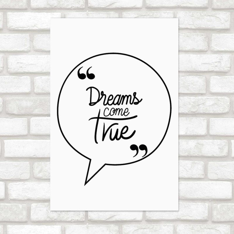 Poster Decorativo Dreams Come True N07254 - Papel na Parede