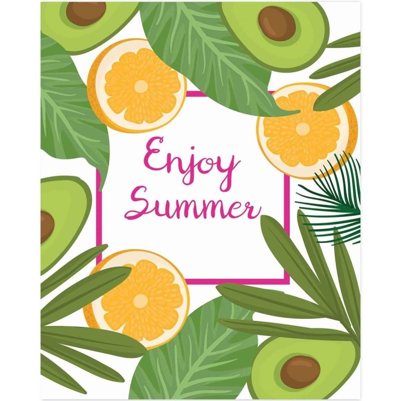 Poster Decorativo Enjoy Summer frutas PA064 - Papel na Parede