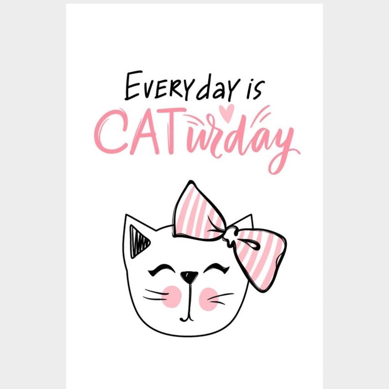 Poster Decorativo Everyday Cat - Gato Todo Dia N07292 - Papel na Parede