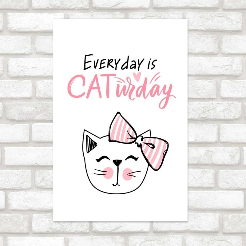 Poster Decorativo Everyday Cat - Gato Todo Dia N07292 - Papel na Parede