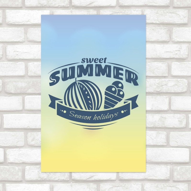 Poster Decorativo Férias Sweet Summer N012163 - Papel na Parede