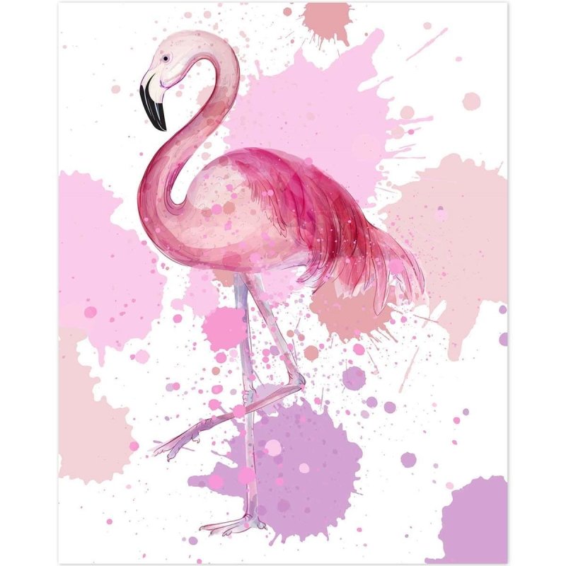 Poster Decorativo Flamingo artístico PA013 - Papel na Parede