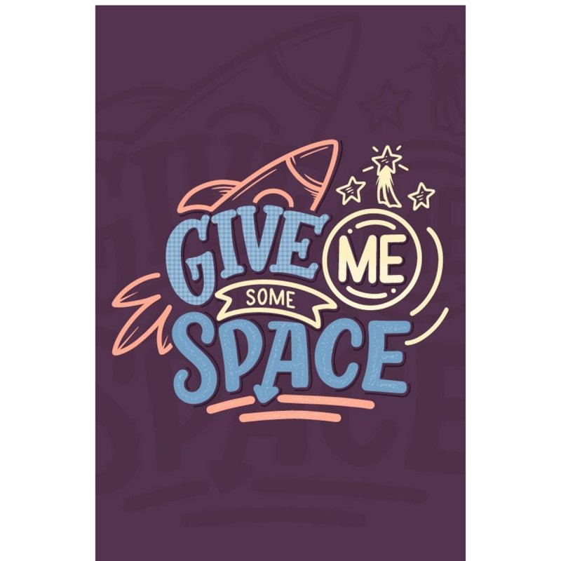 Poster Decorativo Foguete Give me Some Space N07274 - Papel na Parede