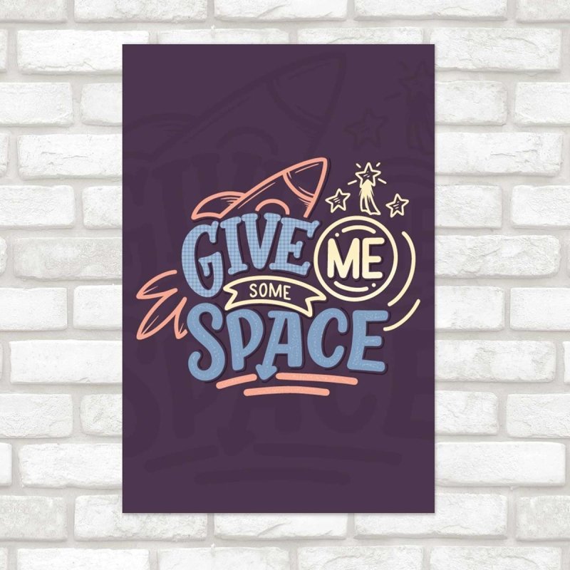 Poster Decorativo Foguete Give me Some Space N07274 - Papel na Parede