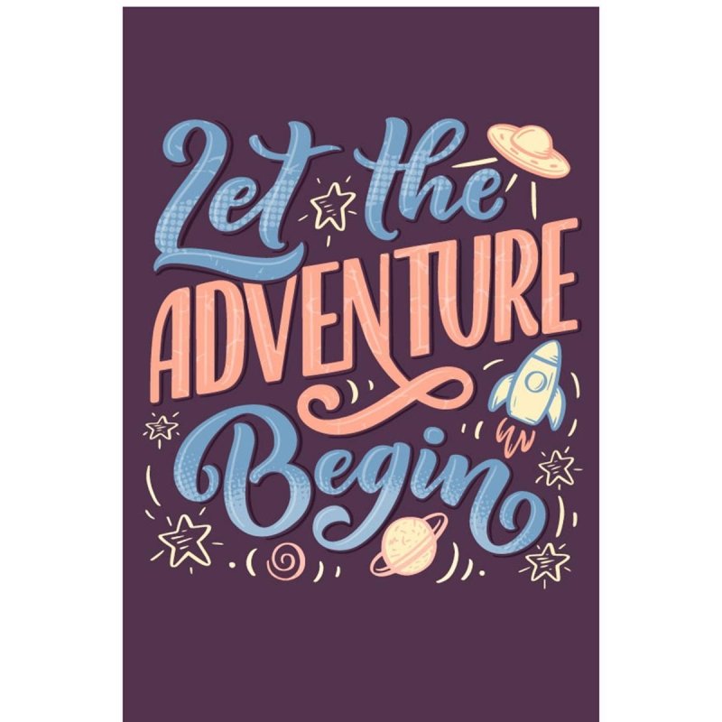 Poster Decorativo Foguete Let the Adventure Begin N07275 - Papel na Parede
