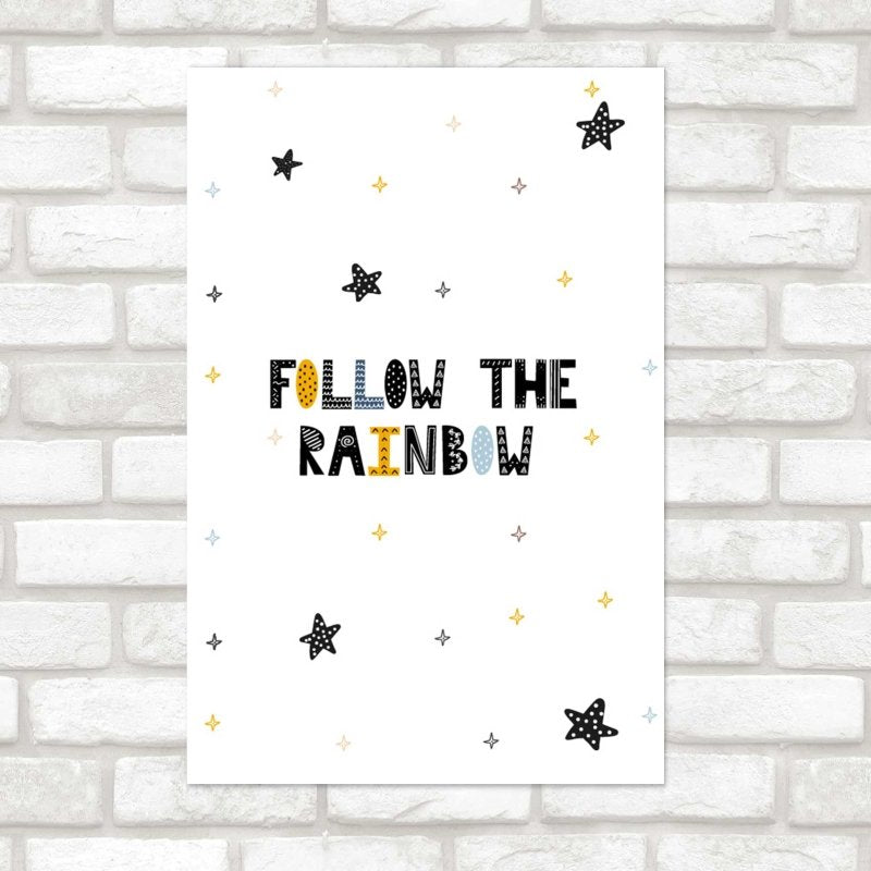 Poster Decorativo Follow The Rainbow N08099 - Papel na Parede