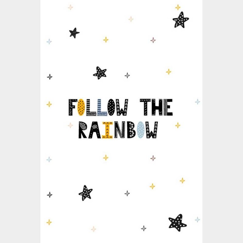 Poster Decorativo Follow The Rainbow N08099 - Papel na Parede