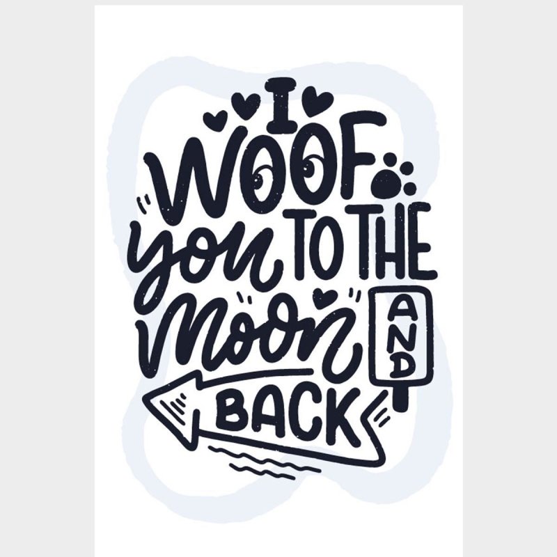 Poster Decorativo Frase Inspiracional Cachorro II N07253 - Papel na Parede
