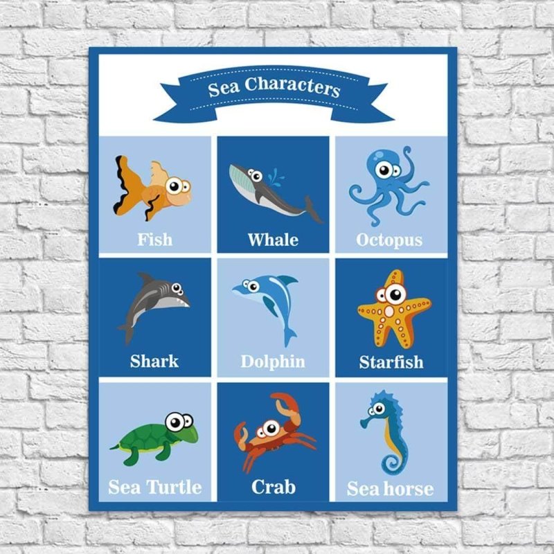 Poster Decorativo Fundo Mar Kids 2570 - Papel na Parede