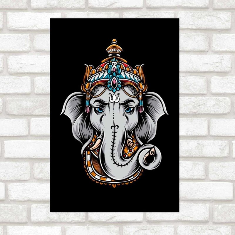 Poster Decorativo Ganesha Colorido N09287 - Papel na Parede