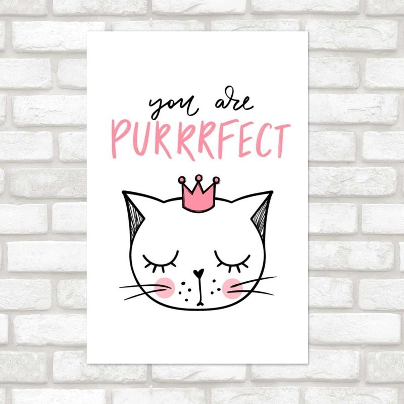 Poster Decorativo Gato You are Perfect N07289 - Papel na Parede