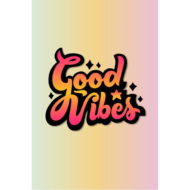 Poster Decorativo Good Vibes Retrô N07284 - Papel na Parede