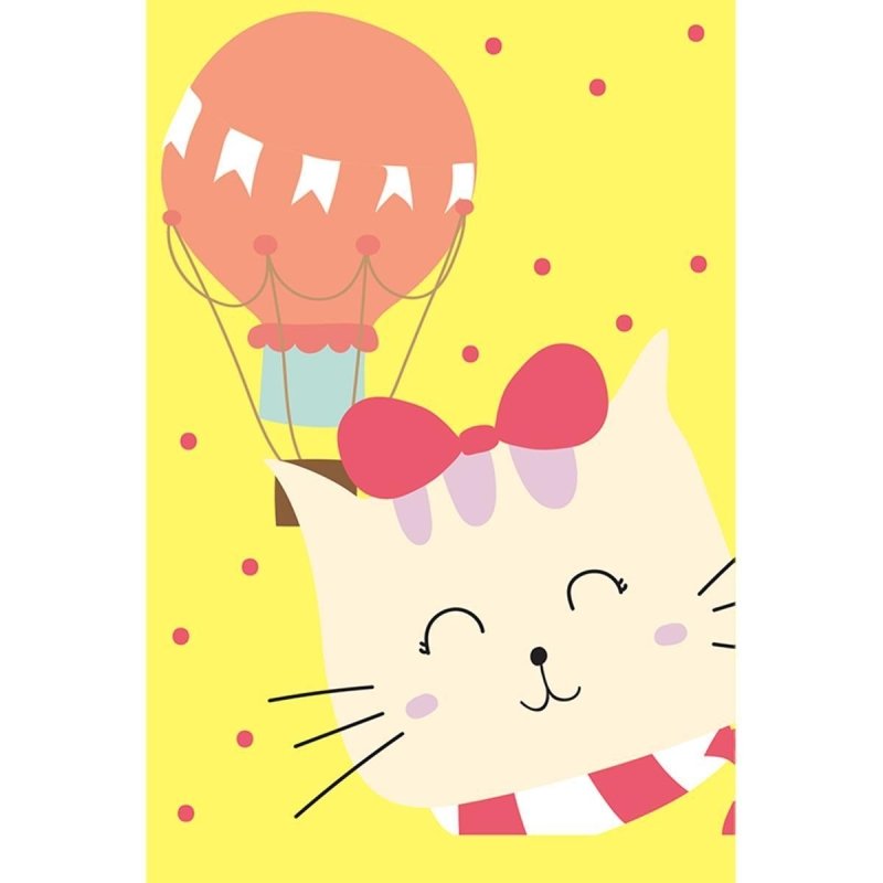 Poster Decorativo Gtinha e Balão de Ar Quente N07234 - Papel na Parede