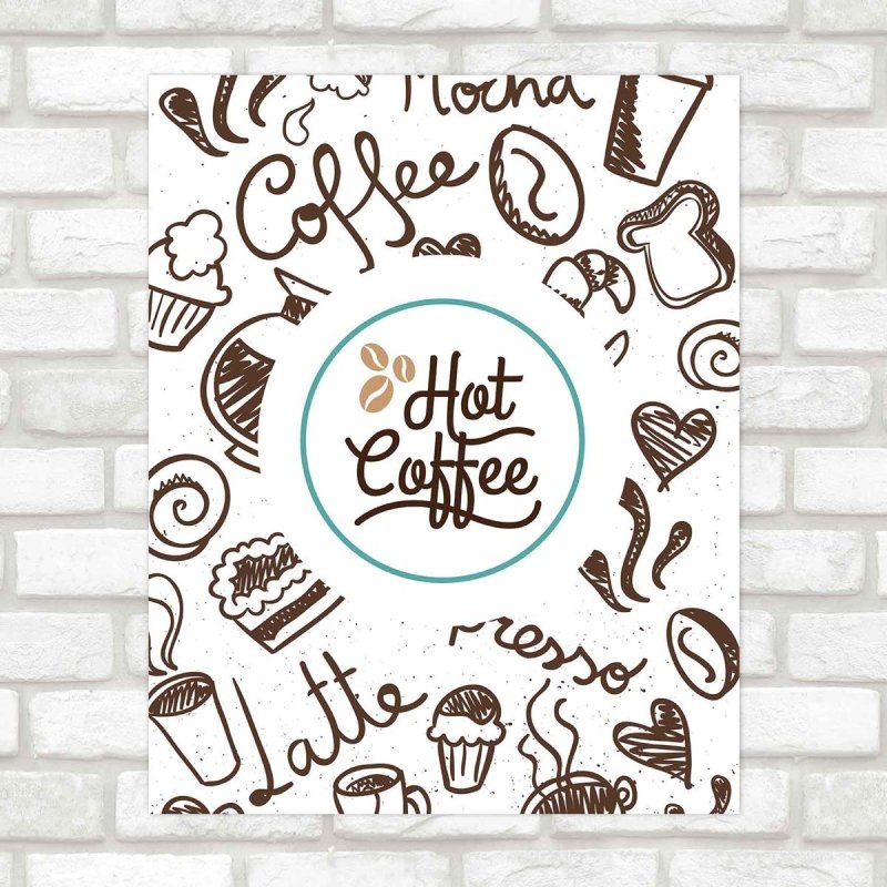 Poster Decorativo Hot Coffee PA0105 - Papel na Parede