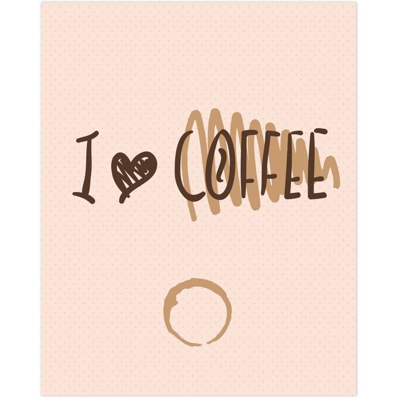 Poster Decorativo I Love Coffee PA0104 - Papel na Parede