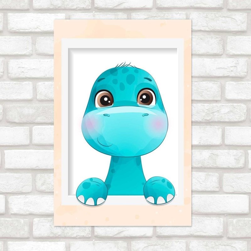 Poster Decorativo Infantil Dinossauro Fofo N010231 - Papel na Parede