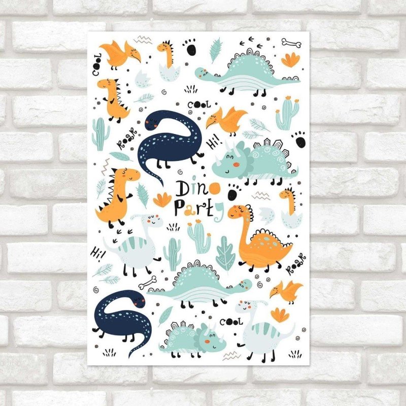 Poster Decorativo Infantil Dinossauro N014262 - Papel na Parede