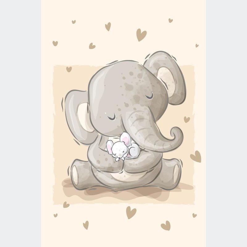 Poster Decorativo Infantil Elefante N010230 - Papel na Parede