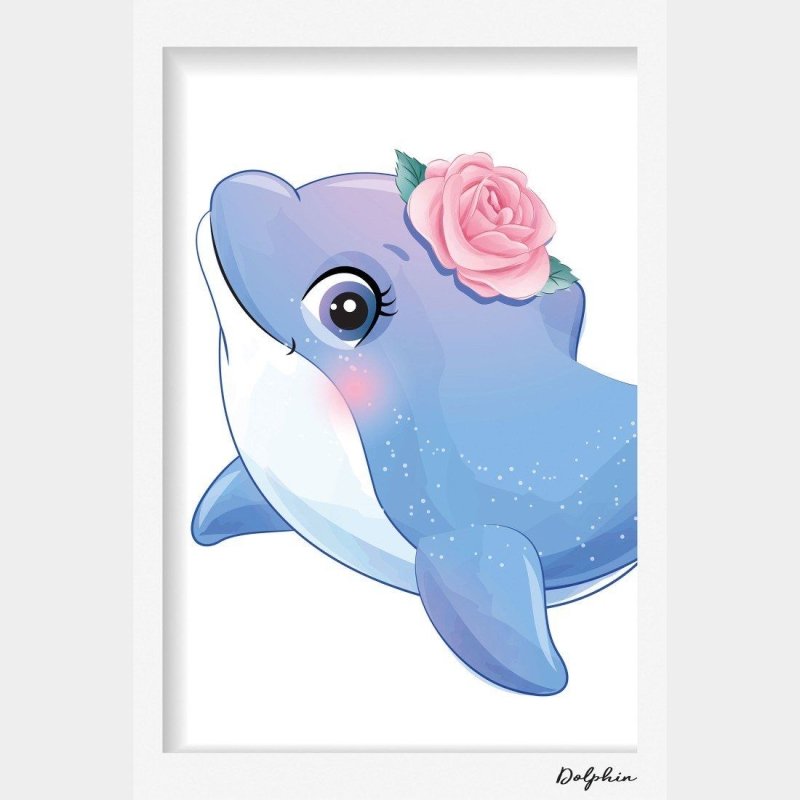 Poster Decorativo Infantil Golfinho N015224 - Papel na Parede