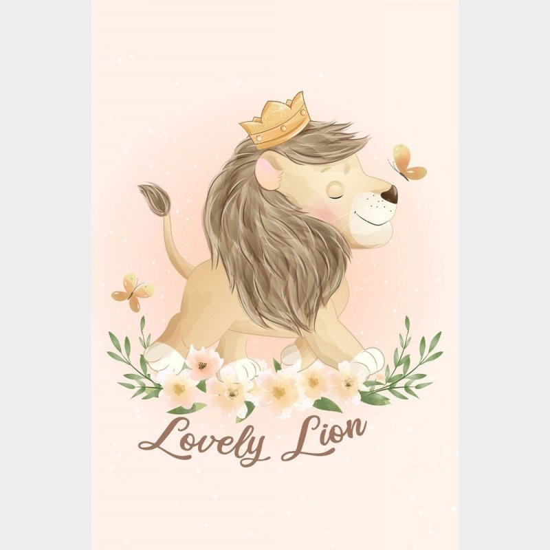 Poster Decorativo Infantil Lovely Lion N019143 - Papel na Parede