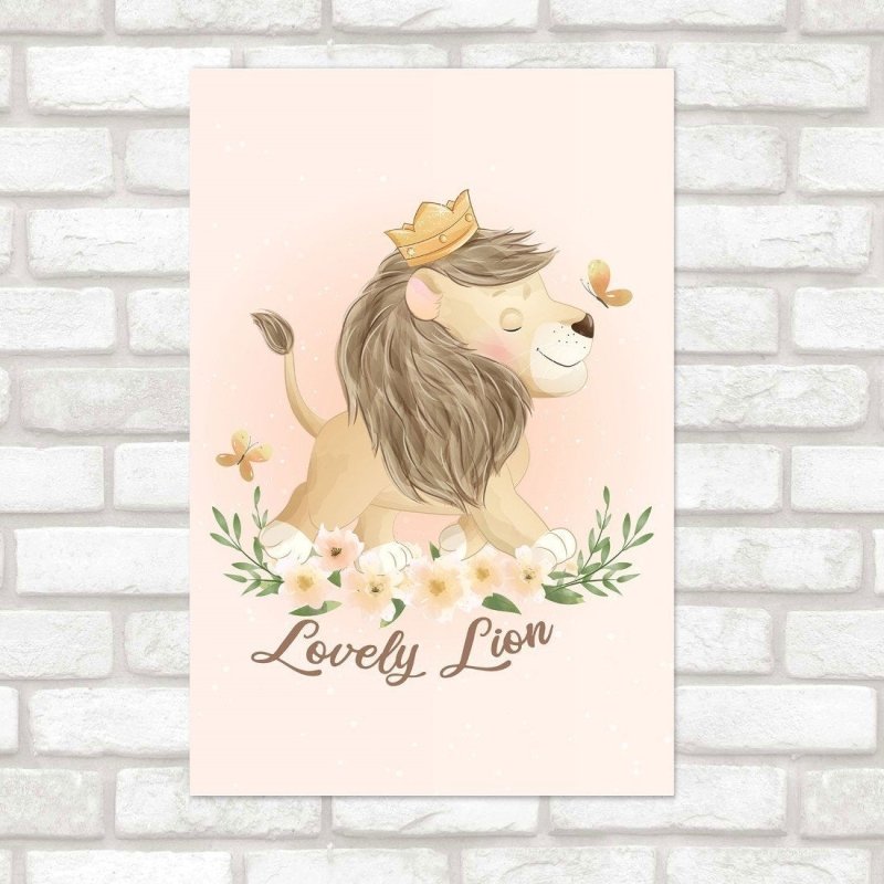 Poster Decorativo Infantil Lovely Lion N019143 - Papel na Parede