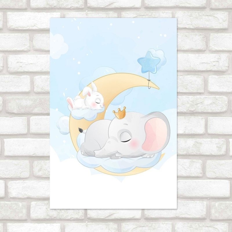 Poster Decorativo Infantil Soneca nas Nuvens N019138 - Papel na Parede