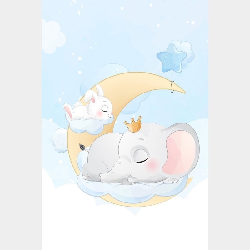 Poster Decorativo Infantil Soneca nas Nuvens N019138 - Papel na Parede