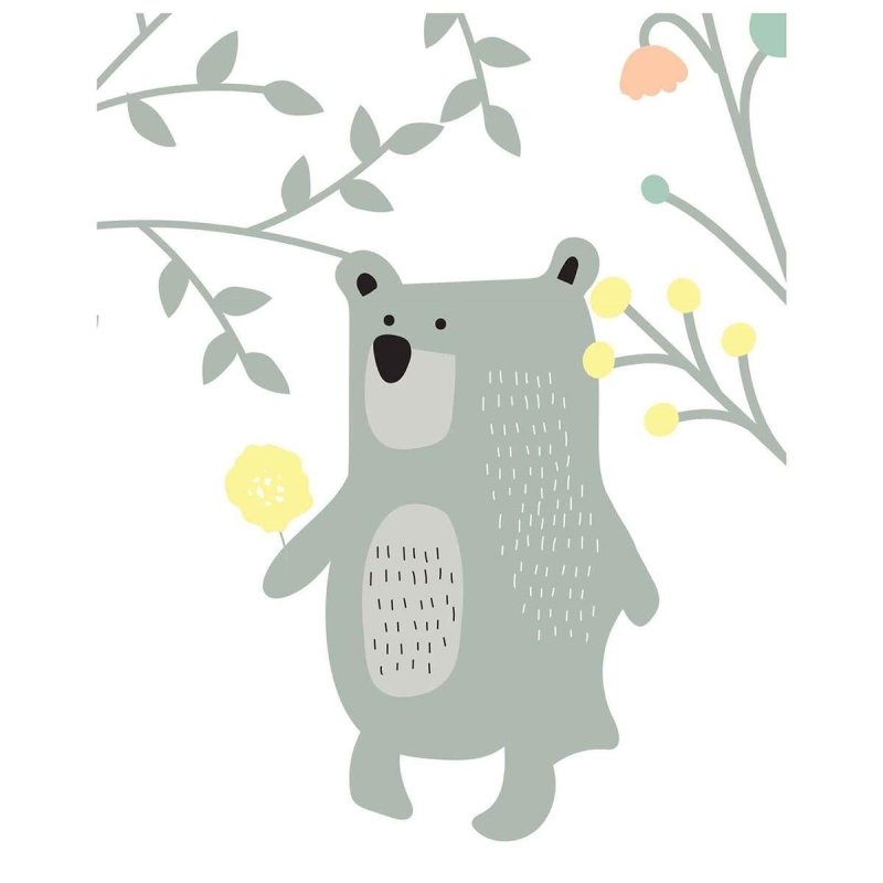 Poster Decorativo infantil urso PA0121 - Papel na Parede