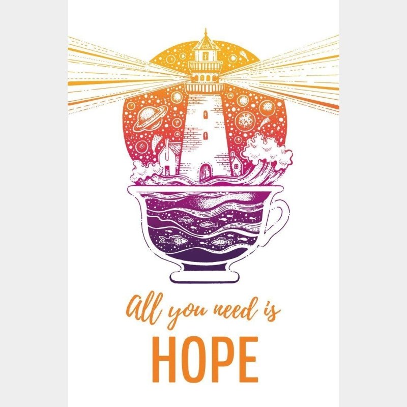 Poster Decorativo Jovem All You Need is Hope N015229 - Papel na Parede