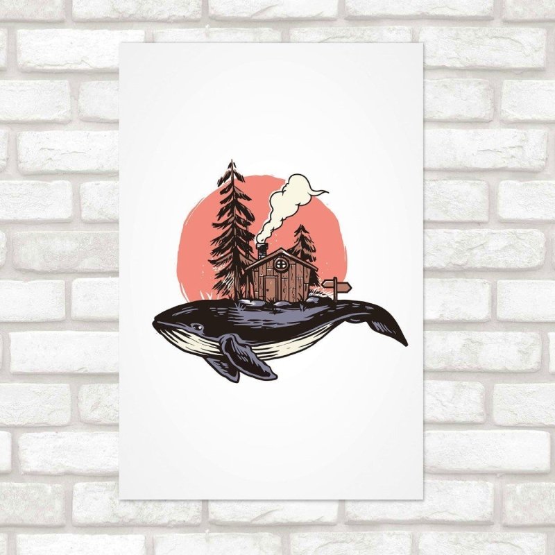 Poster Decorativo Jovem Baleia N015212 - Papel na Parede