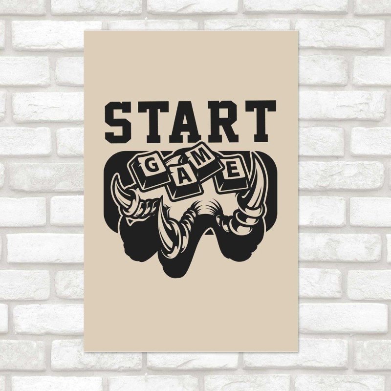 Poster Decorativo Jovem Start Game N014260 - Papel na Parede