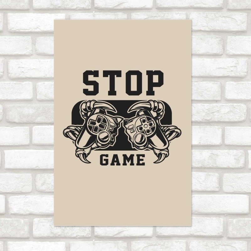 Poster Decorativo Jovem Stop Game N014259 - Papel na Parede