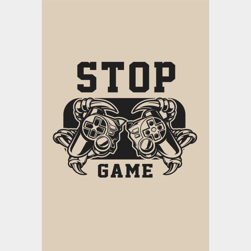 Poster Decorativo Jovem Stop Game N014259 - Papel na Parede