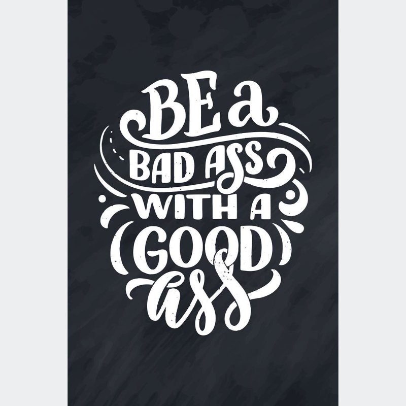 Poster Decorativo Lettering Bad Ass N010260 - Papel na Parede