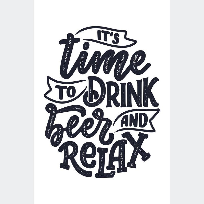 Poster Decorativo Lettering Cerveja Beer N010268 - Papel na Parede