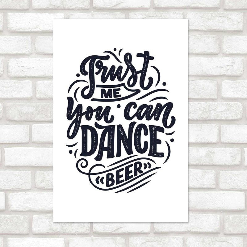 Poster Decorativo Lettering Dance N010267 - Papel na Parede