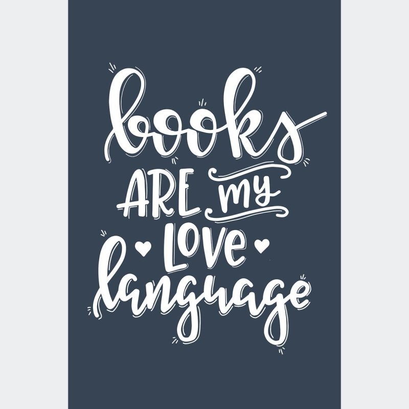 Poster Decorativo Lettering Livros N010215 - Papel na Parede