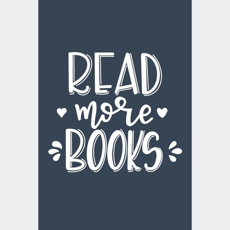 Poster Decorativo Lettering Livros Read More N010221 - Papel na Parede