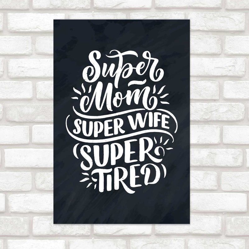 Poster Decorativo Lettering Super N010255 - Papel na Parede