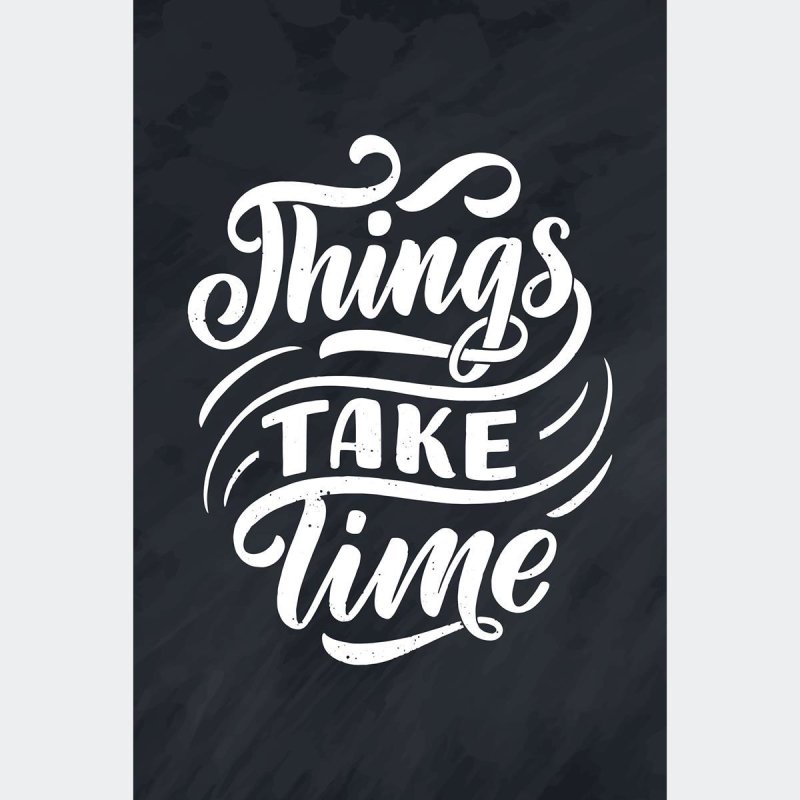 Poster Decorativo Lettering Time N010261 - Papel na Parede