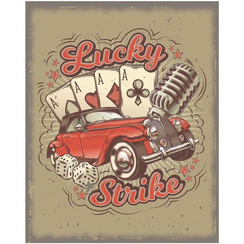 Poster Decorativo Lucky Strike PA007 - Papel na Parede