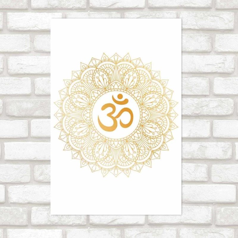 Poster Decorativo Mandala Own Dourada N09286 - Papel na Parede