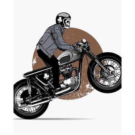 Poster Decorativo Moto Motoqueiro 32595 - Papel na Parede