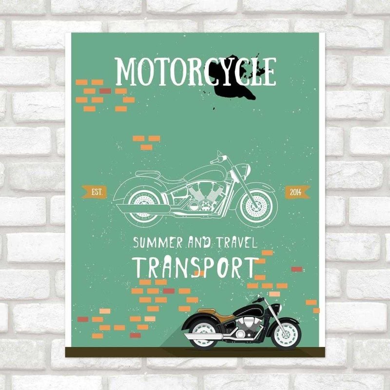Poster Decorativo Moto PA003 - Papel na Parede